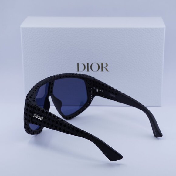 Final Price! Dior DIOR3D M1U 11B0 Black/Blue Sunglasses - Picture 9 of 9